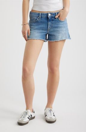 BP. Festival Fray Hem Denim Shorts in Western Wash at Nordstrom, Size 32