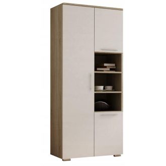 OEM Armadio Apollo, Appendiabiti, Mensola, 80 Cm, Sonoma, Bianco Opaco