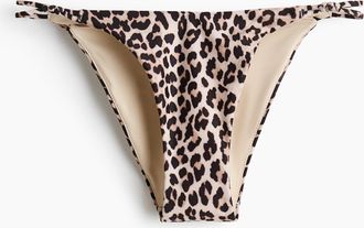 H&M Cheeky Tanga-Bikinihose - Hellbeige/Leopardenprint