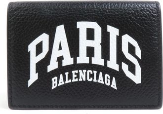 Balenciaga Black Leather Wallet (Tri-Fold) (Pre-Owned)