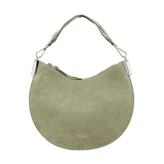 Coccinelle Sunup Suede Medium - Dames - Schoudertassen - Groen - ONE Size - Leer - Tassen