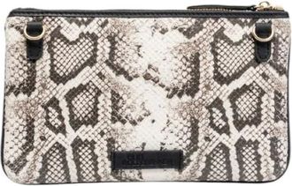 Clio Goldbrenner Accessoires, Dames, Veelkleurig, ONE Size, Mini Python Handtas Jasmine Zwart