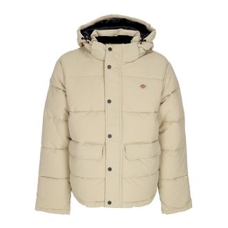 Dickies Waterafstotende Puffer Donsjas met Capuchon - Heren - Winterjassen - Beige - L - Polyester - Jassen