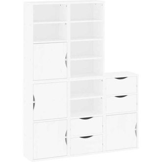 vidaXL Vidaxl - Side Cabinets 5 pcs odda White 40x24x79 cm Solid Wood Pine