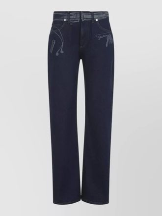 Jean Paul Gaultier cotton low-rise straight-leg jeans