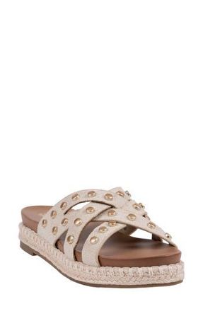 Good Choice Shoes Loola Studded Espadrille Sandal in Natural at Nordstrom Rack, Size 7.5