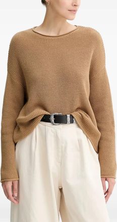 Marc O'Polo Trui met ronde hals - Bruin