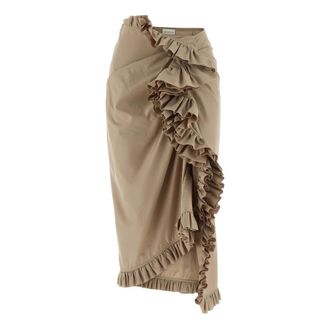 Dries Van Noten Midi Skirts, female, Beige, Size: XS Sina Midi Skirt