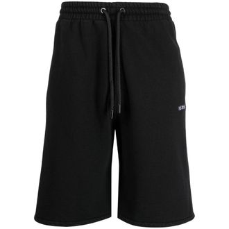 Off-white Off-white Stitch Diags Skate Sweatshorts Zwart
