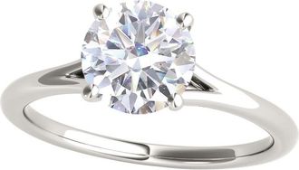 Mauli Jewels 14K White Gold 1.50 Carat White Moissanite Diamond Engagement Wedding Ring In Ring Size 7