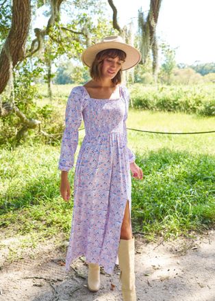 Cabana Life Marion Square Puff Sleeve Maxi Dress