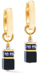 Coeur de Lion Geocube Precious Classic Gold Hoop Earrings in Blue Moon at Nordstrom
