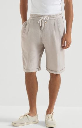 Brunello Cucinelli Gabardine Bermuda shorts in Cocoa at Nordstrom, Size 44 It