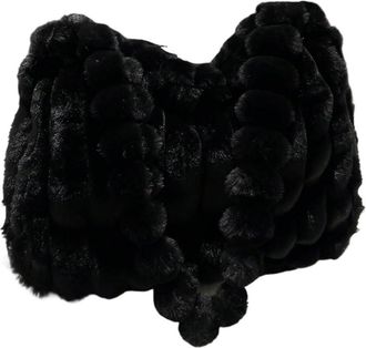 Generic Womens Plush Bags Plush Tote Bag, Large Capacity Elegant Crossbody Shoulder, For Women(Black)