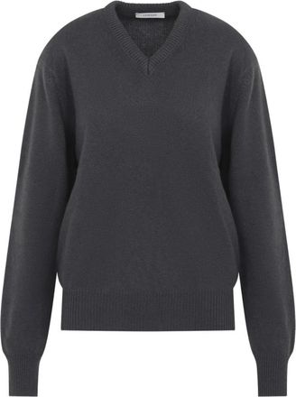 Christophe Lemaire V-Neck Trui - Dames - V-hals truien - Zwart - S - Kasjmier - Truien & Vesten