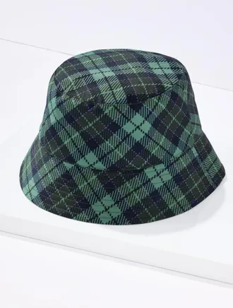 Talbots Hunting Plaid Rain Hat - Loden Frost - 001 Talbots