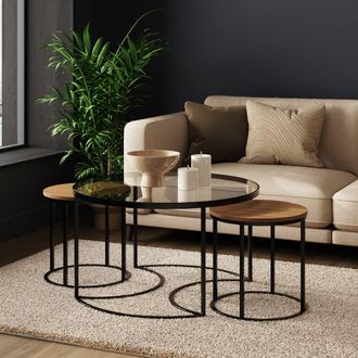 GFW Femi Nesting Tables in Light Oak