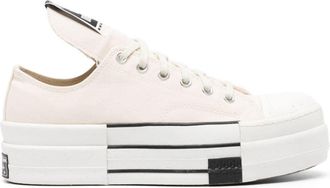 Converse x DRKSHDW oversized-tongue lace-up sneakers - unisex - Canvas/Rubber/Canvas - 8.5 - Neutrals