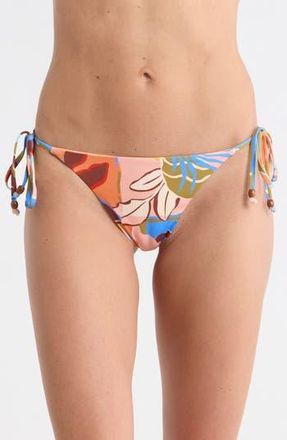 Billabong Lei Daze Maya Side Tie Bikini Bottoms in Pink Multi at Nordstrom Rack, Size X-Small