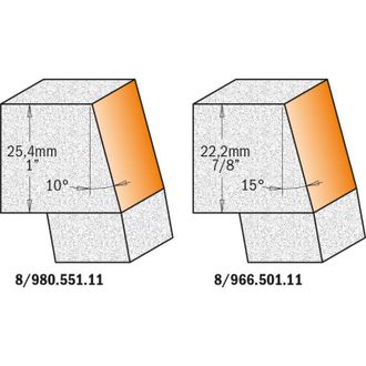 CMT 866.501.11 Fresa Para Refundir 15&deg; C/rodam. S=12.7 D=31.5x22.2