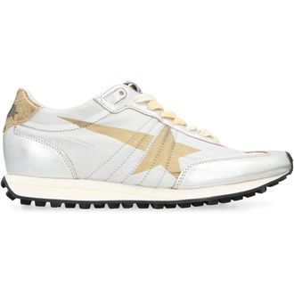 Golden Goose Sneakers, female, Gray, Size: 10 US Marathon Low-top Sneakers