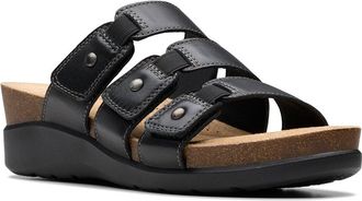 Clarks Collection Calenne Lily Leather Wedge Sandal