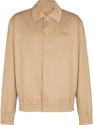 Balmain Cotton canvas bomber jacket in Beige at Nordstrom, Size 52 It
