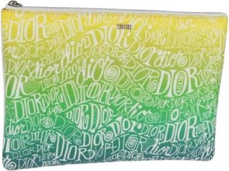 Dior Pre-owned Clutches, female, Multicolor, Size: ONE SIZE Pre-owned Pouch Stussy