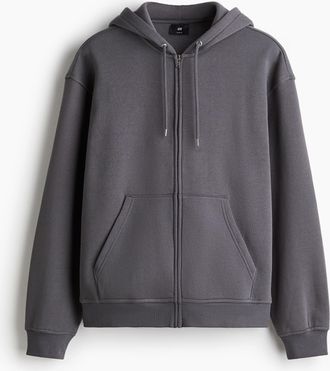H&M Hoodiejacke in Loose Fit - Grau