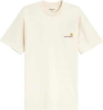 Carhartt Work in Progress Carhartt Wip, T-Shirts, male, Beige, Size: XL Casual Short Sleeve T-Shirt