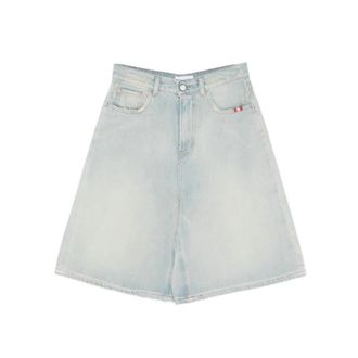 Amish Dames, Korte broeken, Blauw, Maat: W27 Denim