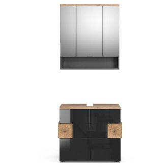 Vicco Set mobili bagno Eden, Antracite, 2 parti