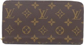 Louis Vuitton Fuchsia Marron Coated Canvas Long Wallet (Bi-Fold) (Pre-Owned)