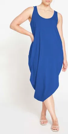 Universal Standard Iconic Geneva Asymmetric Tank Dress in Lapis Blue at Nordstrom, Size 2Xl