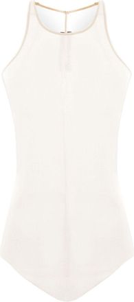 Rick Owens fine-ribbed tank top - women - Cotton - 40 - Neutrals