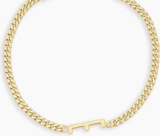 Gorjana Wilder Alphabet Bracelet - E In Gold