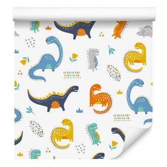 OEM Carta Da Parati Con Dinosauri E Fiori Per Soggiorno E Camera Da Letto, 50x1000 Cm