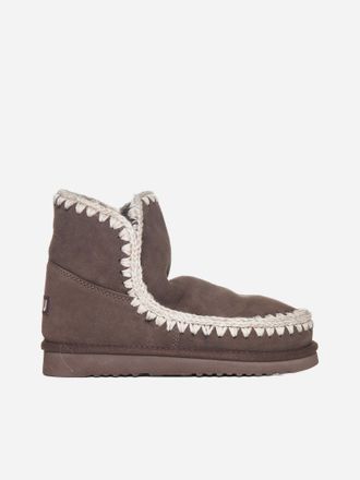Mou Eskimo Suede And Shearling Ankle Boots