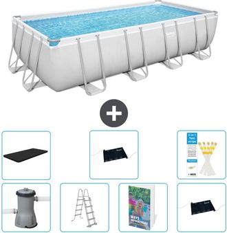 Bestway Piscina Bestway Power Steel Rectangular - 488x244x122 Cm - 8-piezas S562