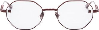 Valentino VLX-122B Metal Round-Frame Eyeglasses - Red