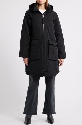 OOF Wear Memory Nylon Long Hooded Jacket in Black at Nordstrom, Size X-Small