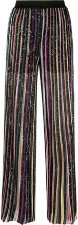 Missoni sequin-embellished striped trousers - women - Silk/Polyamide/Polyester/Spandex/Elastane/Cupro/Viscose - 38 - Black