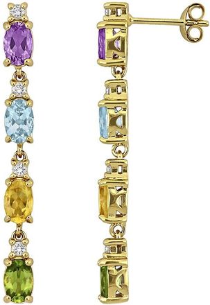 Rina Limor Gold-Plated Silver 4.18 Ct. Tw. Gemstone Earrings