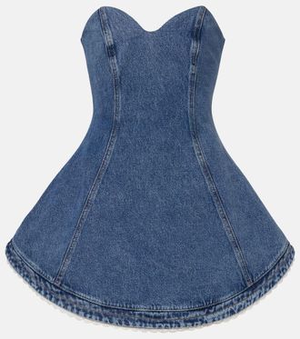 Magda Butrym Denim bustier dress