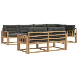 vidaXL Conjunto De Sof&aacute;s De Exterior 6 Pcs Blanco Y Antracita Vidaxl