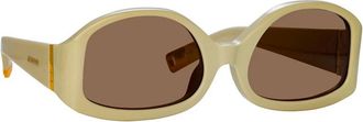 Jacquemus Zonnebrillen - Dames - Zonnebrillen - Beige - 55 MM - Accessoires