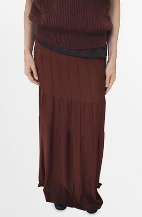 Mango Seam Maxi Skirt in Brown at Nordstrom Rack, Size Medium