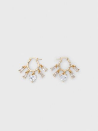 Maje Gold-tone Rhinestone Hoops - Maje