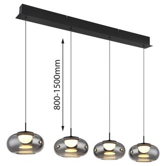 Globo Lighting L&aacute;mpara Colgante - Quintara - Negro - Vidrio - Gran