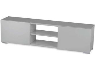 Habitat et Jardin Habitat Et Jardin - Mueble Tv frida En Mdf Lacado Gris - 2 Nichos Y 2 Puertas